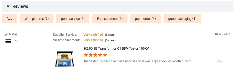 Client iraquià va rebre el nostre transformador HZJQ-1B BDV provador 100kV aq...